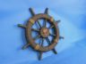 Antique Decorative Ship Wheel With Palm Tree 18 - 3