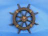 Antique Decorative Ship Wheel With Palm Tree 18 - 6