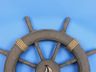 Antique Decorative Ship Wheel With Sailboat 18 - 2