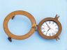Antique Brass Decorative Ship Porthole Clock 12 - 9