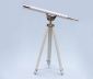 Floor Standing Chrome With White Leather Anchormaster Telescope 65 - 14