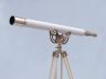 Floor Standing Chrome With White Leather Anchormaster Telescope 65 - 3
