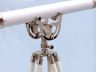 Floor Standing Chrome With White Leather Anchormaster Telescope 65 - 6
