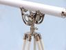 Floor Standing Chrome With White Leather Anchormaster Telescope 65 - 7