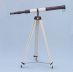 Admirals Floor Standing Antique Copper with White Leather Telescope 60 - 10