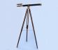 Floor Standing Antique Brass With Leather Griffith Astro Telescope 64 - 6