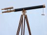 Floor Standing Antique Brass With Leather Griffith Astro Telescope 64 - 5