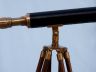 Floor Standing Antique Brass With Leather Harbor Master Telescope 50 - 2
