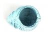 Dark Blue Whitewashed Cast Iron Seashell Decorative Tealight Holder 4 - 2