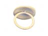 Antique White Cast Iron Sand Dollar Napkin Ring 2 - set of 2 - 3