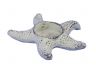 Whitewashed Cast Iron Starfish Decorative Tealight Holder 4.5 - 1