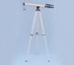 Floor Standing Oil-Rubbed Bronze-White Leather Griffith Astro Telescope 64 - 1