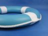 Light Blue Painted Decorative Lifering with White Bands 15 - 10