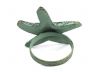 Antique Bronze Cast Iron Starfish Napkin Ring 3 - set of 2 - 3