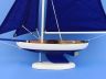 Wooden Bermuda Sloop Dark Blue Model Sailboat Decoration 17 - 1