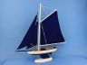 Wooden Bermuda Sloop Dark Blue Model Sailboat Decoration 17 - 2