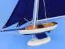 Wooden Bermuda Sloop Dark Blue Model Sailboat Decoration 17 - 3