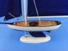 Wooden Bermuda Sloop Dark Blue Model Sailboat Decoration 17 - 4