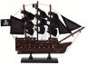 Wooden Black Pearl with Black Sails Model Pirate Ship 12 - 6