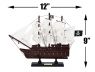 Wooden Black Pearl with White Sails Model Pirate Ship 12 - 10