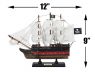 Wooden Black Pearl with White Sails Limited Model Pirate Ship 12 - 6