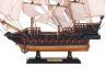 Wooden Ben Franklins Black Prince White Sails Limited Model Pirate Ship 15 - 15