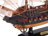 Wooden Ben Franklins Black Prince White Sails Limited Model Pirate Ship 15 - 16