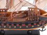 Wooden Ben Franklins Black Prince White Sails Limited Model Pirate Ship 15 - 18
