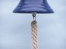 Solid Brass Hanging Ships Bell 11 - Blue - 2