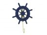 Rustic All Dark Blue Decorative Ship Wheel with Hook 8 - 5