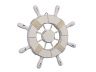 Rustic All White Decorative Ship Wheel 9 - 5