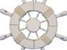 Rustic All White Decorative Ship Wheel 9 - 4