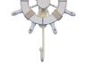 Rustic All White Decorative Ship Wheel with Hook 8 - 2