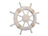 Rustic All White Decorative Ship Wheel 24 - 5