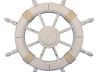 Rustic All White Decorative Ship Wheel 24 - 4