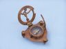 Captains Antique Brass Triangle Sundial Compass with Rosewood Box 3 - 7