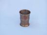Antique Brass Anchor Shot Glasses With Rosewood Box 12 - Set of 6 - 1