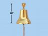 Brass Plated Hanging Ships Bell 18 - 8