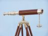 Floor Standing Brass-Wood Harbor Master Telescope 30 - Wood - 3