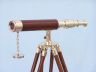 Floor Standing Brass-Wood Harbor Master Telescope 30 - Wood - 4