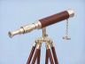 Floor Standing Brass-Wood Harbor Master Telescope 30 - Wood - 7