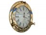 Brass Deluxe Class Porthole Clock 12 - 1