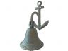 Antique Bronze Cast Iron Wall Hanging Anchor Bell 8 - 3