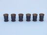 Oil Rubbed Bronze Anchor Shot Glasses With Rosewood Box 12 - Set of 6 - 2
