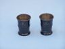Oil Rubbed Bronze Anchor Shot Glasses With Rosewood Box 4 - Set of 2 - 1