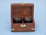 Oil Rubbed Bronze Anchor Shot Glasses With Rosewood Box 4 - Set of 2 - 2