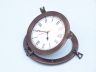 Bronzed Deluxe Class Porthole Clock 15  - 1