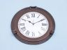 Bronzed Deluxe Class Porthole Clock 20  - 4