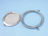 Brushed Nickel Deluxe Class Decorative Ship Porthole Mirror 15 - 7