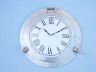 Brushed Nickel Deluxe Class Porthole Clock 24  - 1